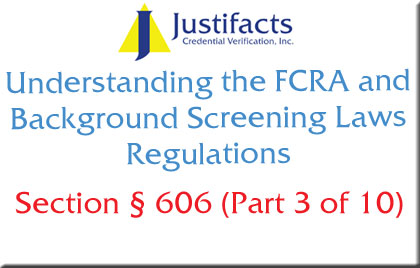 FCRA Section 606