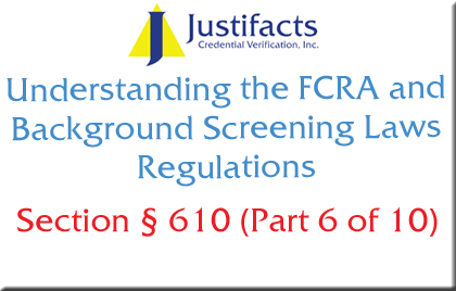 FCRA Section 610