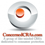 Concerned CRAs logo. "A group of like-minded CRA's dedicated to consumer protection"